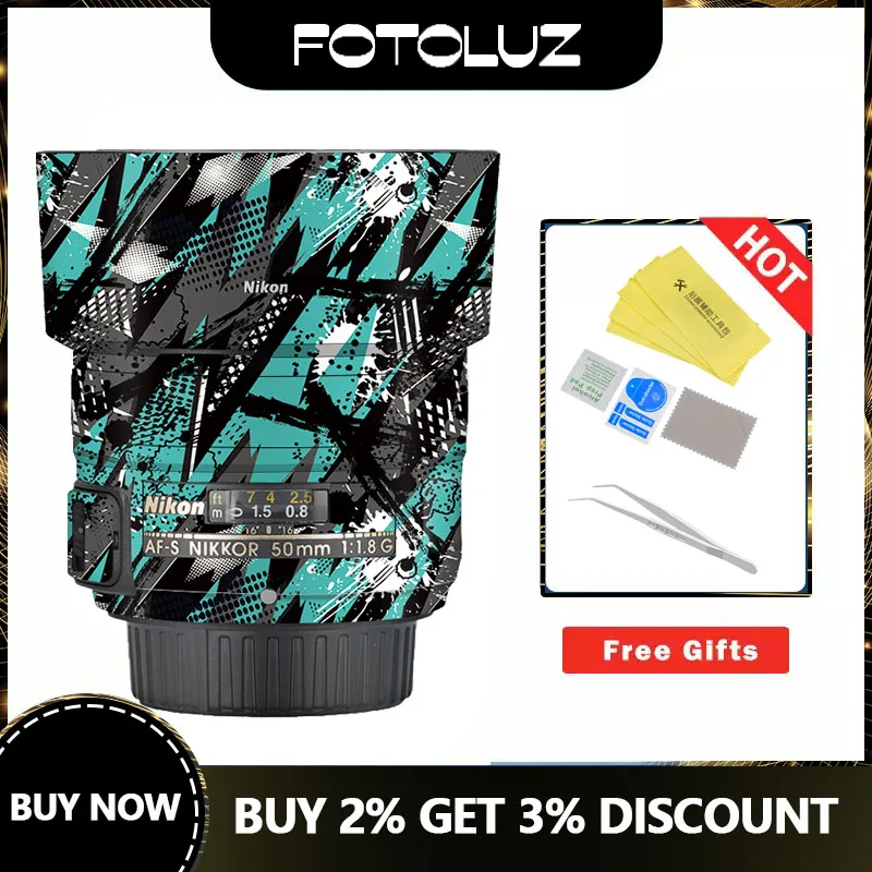 

Wrap Skin for NikonAF S 50F1.8G Fashion Classic Lens Skin AF S 50F1.8G Camera Sticker Anti-scratch Protector Film Cover Decal