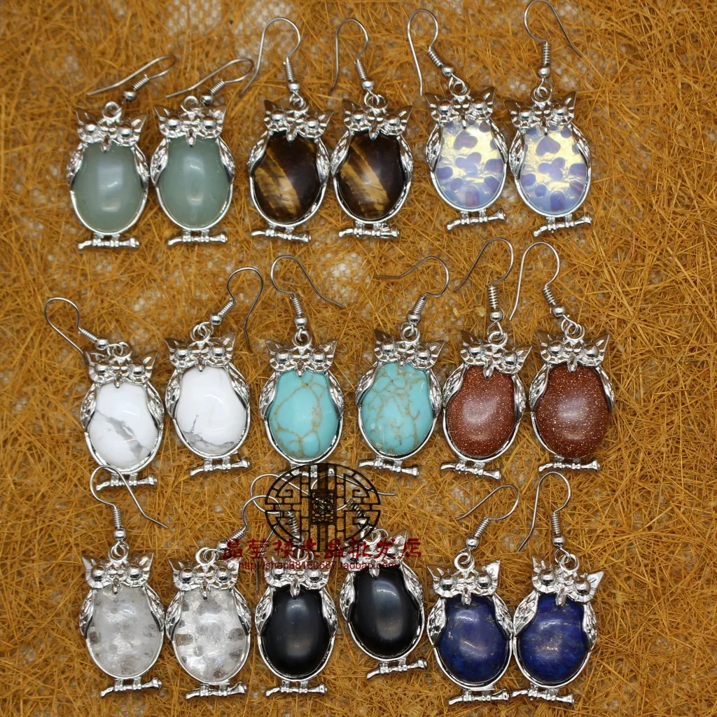 Милые серьги Polly в виде животных для женщин подвеска совы рейки искусственные