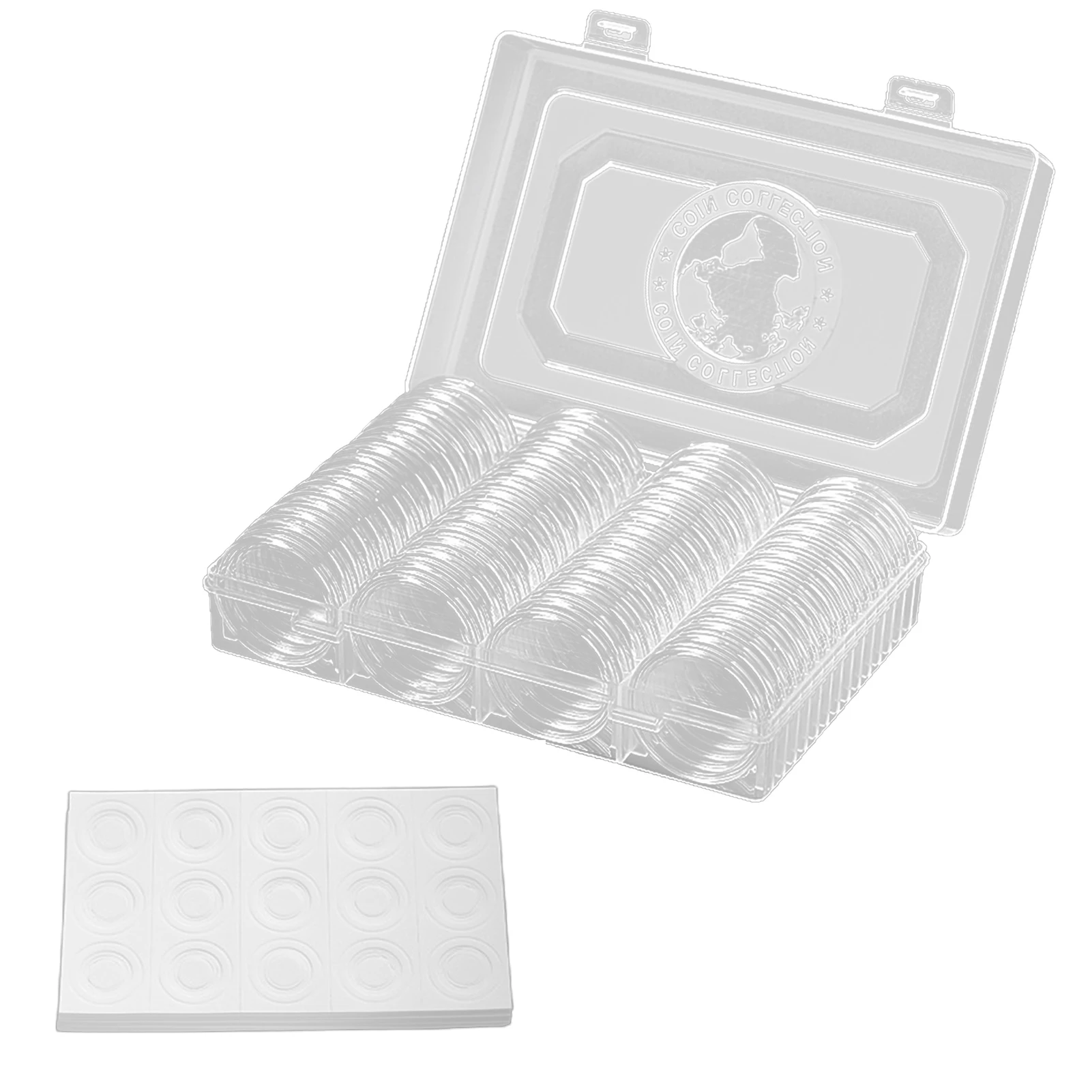 

41mm Coin Holder White Protect Gasket Coin Holder Case Professional Durable Coin Organizer For Coin Collection