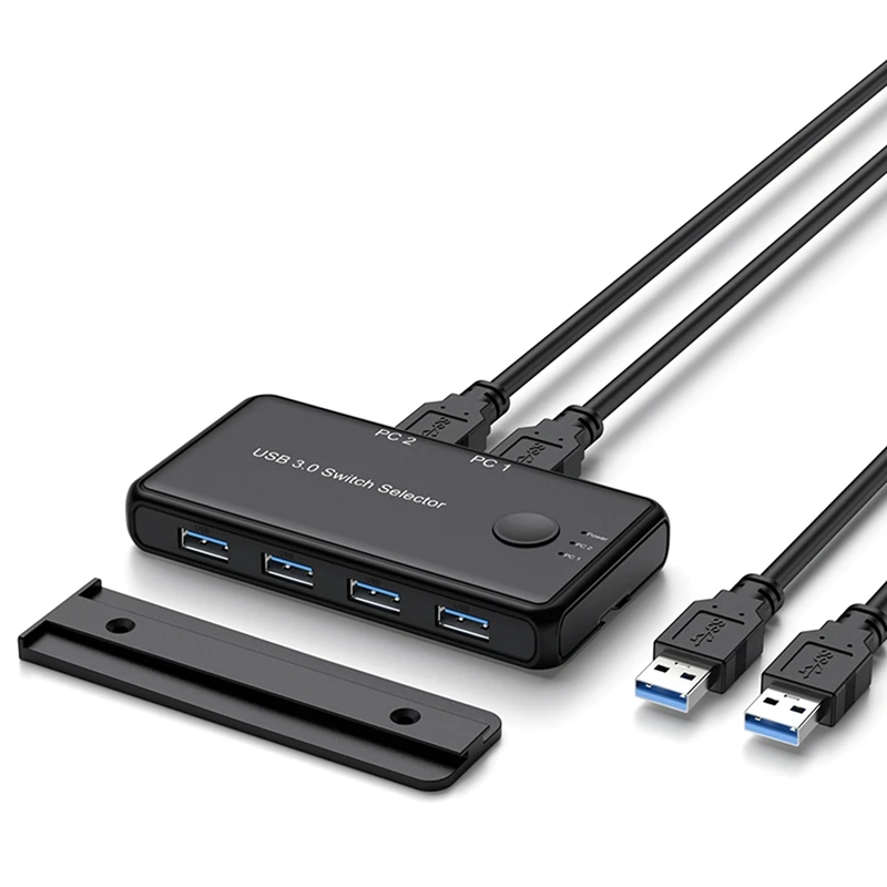 

BMDT-USB KVM переключатель USB 3,0 переключатель KVM для Windows ПК клавиатуры мыши принтера 2 шт. совместное использование 4 устройств USB переключатель