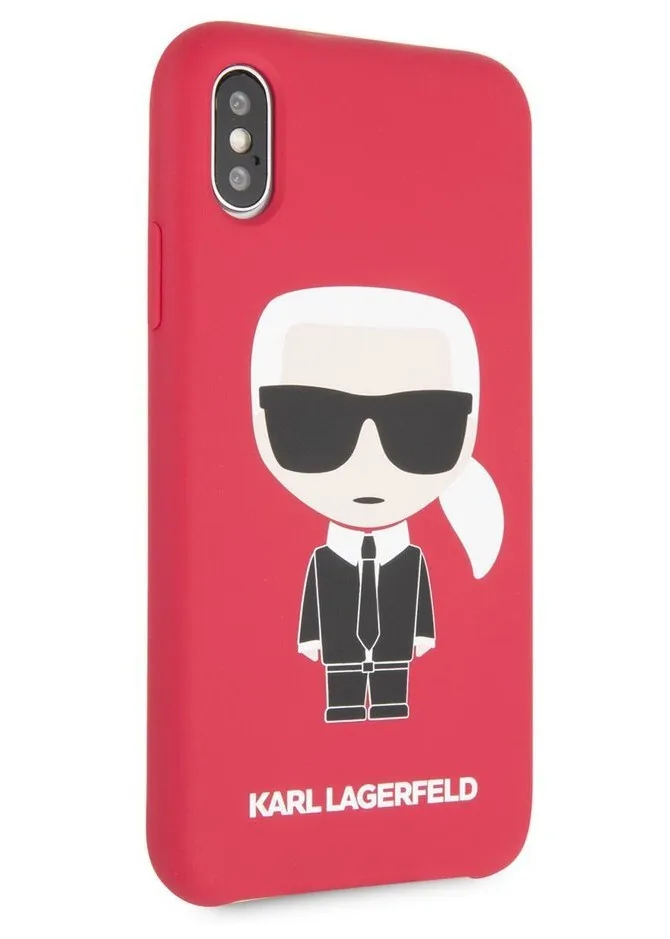 Чехол CG Mobile Karl Lagerfeld Liquid silicone Iconic Hard для iPhone X/XS цвет Красный | Мобильные телефоны и