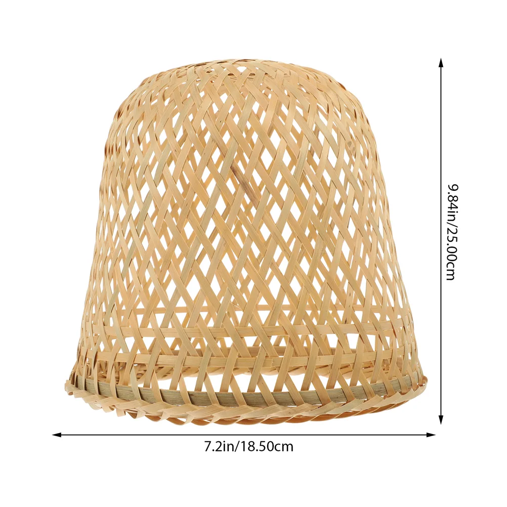 

2 Pcs Bamboo Lampshade Pendant Light Ceiling Lights Cover Woven Vintage Replacement Weaving Lampshades Decor Rustic Lantern