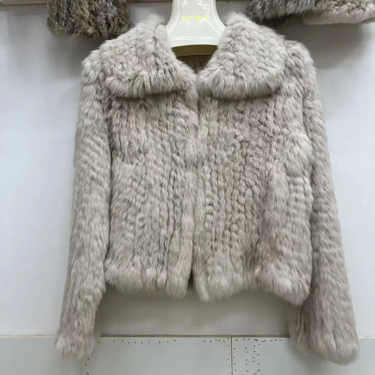 Роскошные новые женские вязаные пальто из натурального кроличьего меха куртки