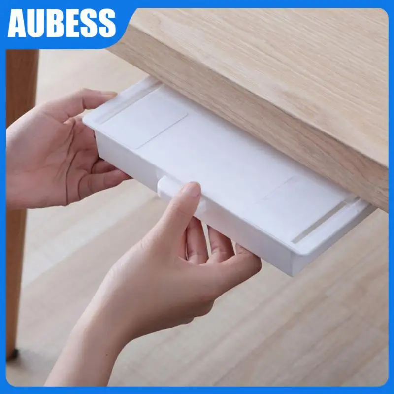 

Self-adhesive Desk Organizers Storage Drawer Plastic Drawer Box Under Desk Drawer Under Desk Stand Pen Case Organizer