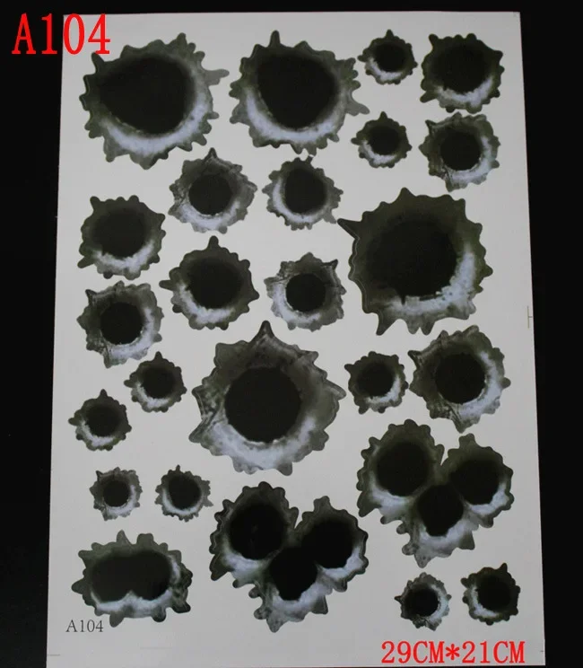 

Персонализированные 3D наклейки на автомобиль с отверстием для пули, наклейка на бампер, корпус, боковая наклейка, забавная модная наклейка с царапинами, 2024 наклейки для автомобиля