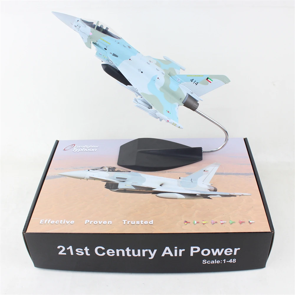 

1/100 Scale EF-2000 Euro Typhoon Fighter Display Model - Metal Military Aircraft with Stand