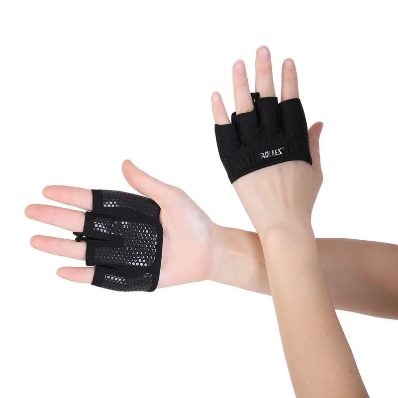 

Перчатки с закрытыми пальцами для мужчин и женщин, перчатки для тренировок, силовой тяжелой атлетики, бодибилдинга, защита рук, 1 пара