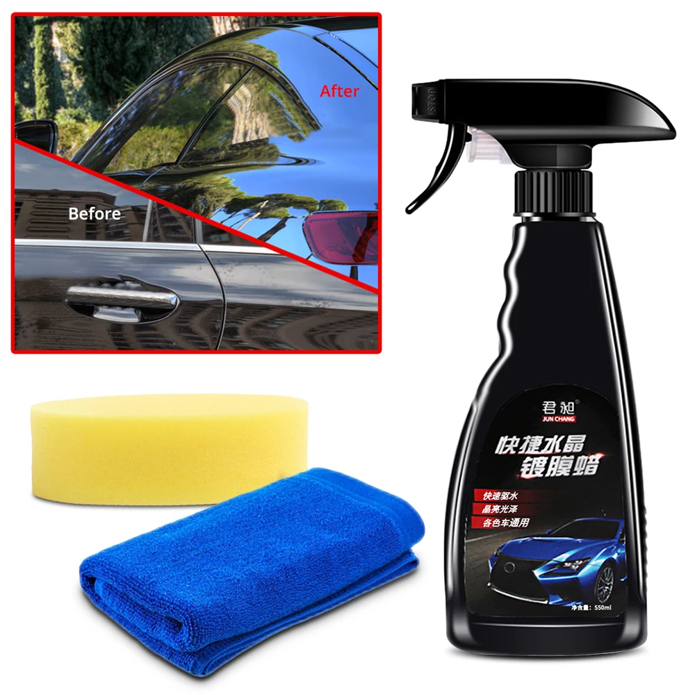 

550ml Car Ceramic Coating Polishing Crystal Plating Spray Sealant Auto Paint Care Nano Hydrophobic Quick Coat Liquid Wax Clean