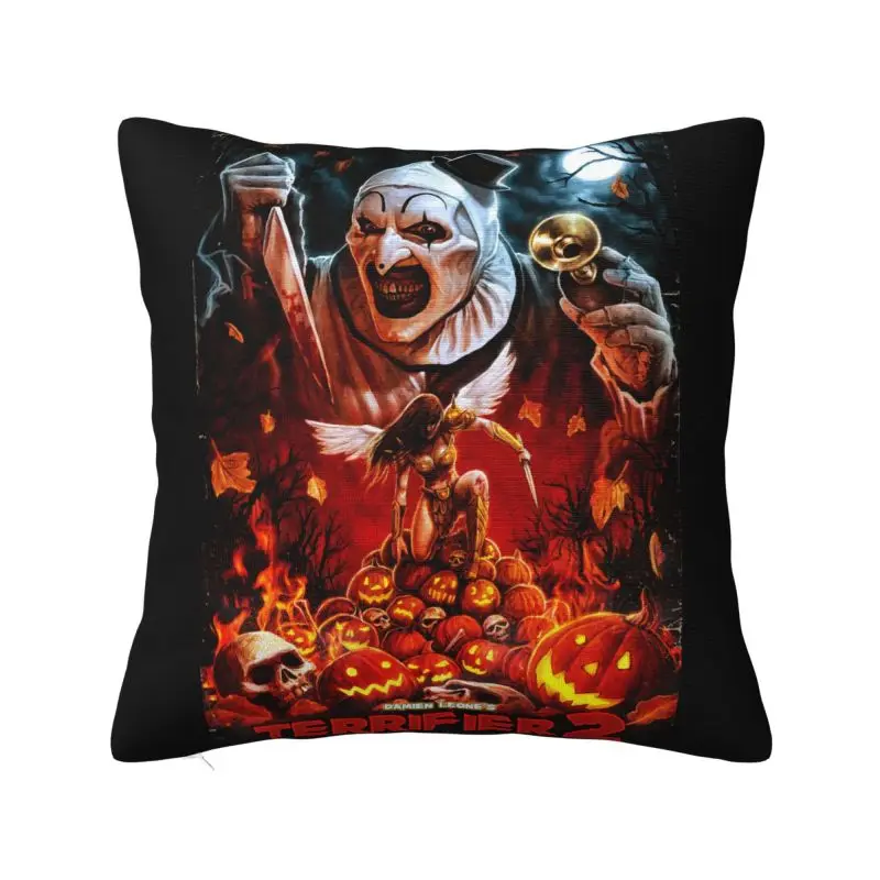 Модные чехлы для подушек с ужасным клоуном на Хэллоуин из фильма терьер 45x45 см