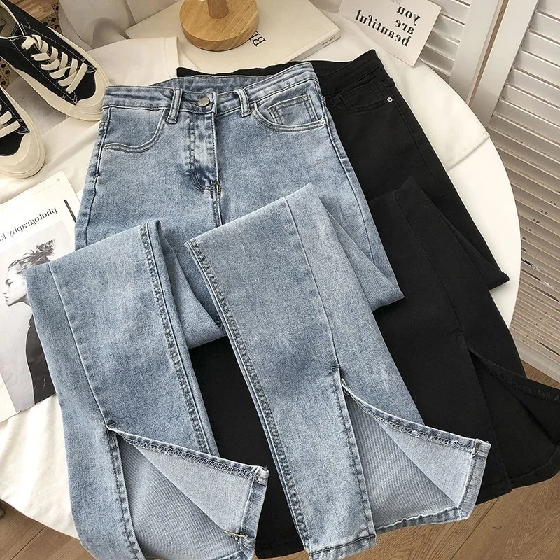 Flare Pants for Women Jeans Woman High Waist Flared Jeans Skinny Jeans Women High Waisted Trousers Bodycon Dress Korean Fashion