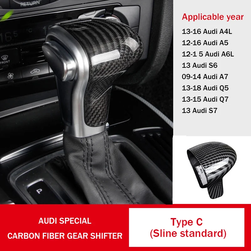 

Car Console Gear Shift Handle Head Frame Cover Tirm For Audi A4L 13-16 A5 12-16 A6L 12-15 S6 S7 2013 A7 09-14 Q5 13-18 Q7 13-15