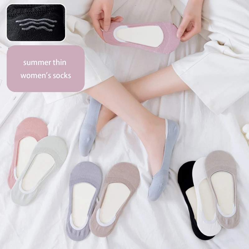 Женские носки-лодочки Летние Удобные Хлопковые невидимые короткие носки Лодыжка