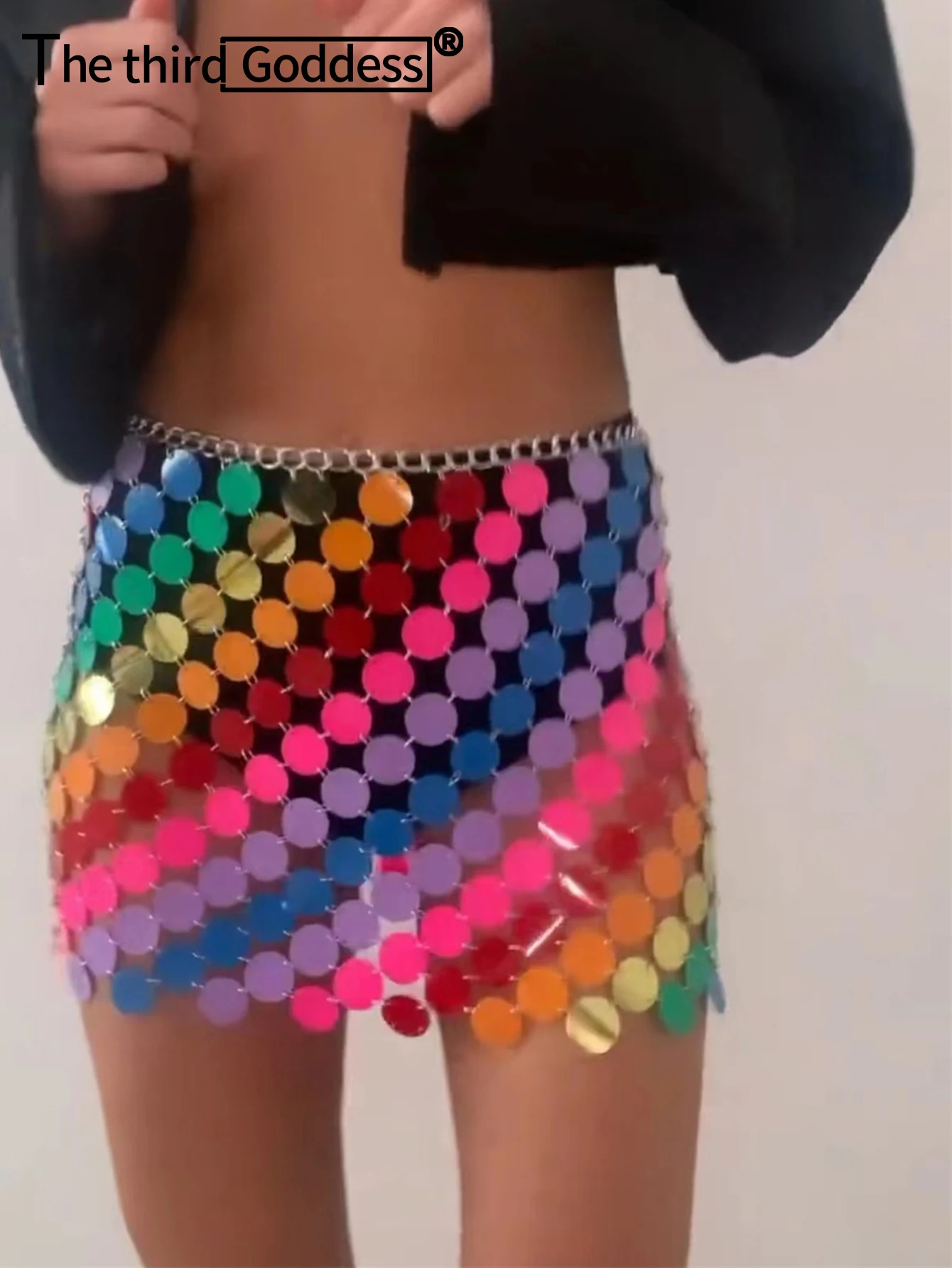 Женское Прозрачное платье с металлическими блестками летнее открытой спиной