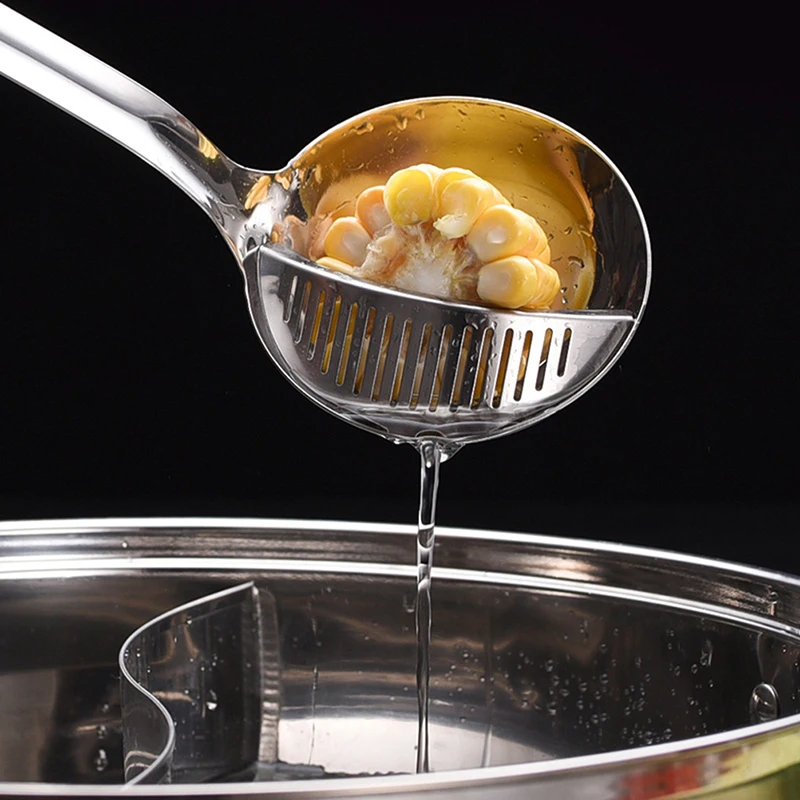 

2 в 1, ложка для супа из нержавеющей стали