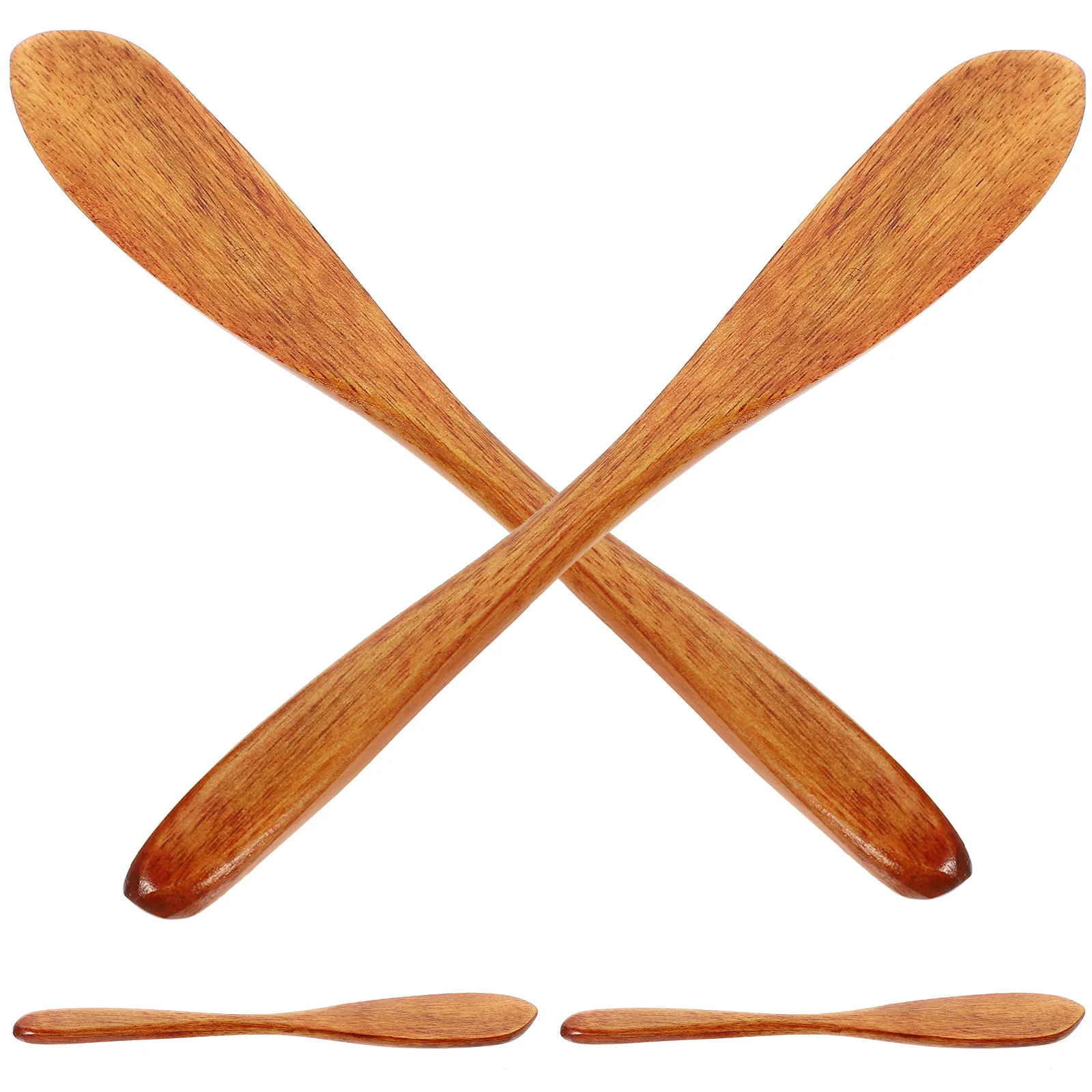 

4 Pcs Phoebe Jam Knife Spreader Bread Cheese Wooden Butter Spreaders Cream Metal Spatula