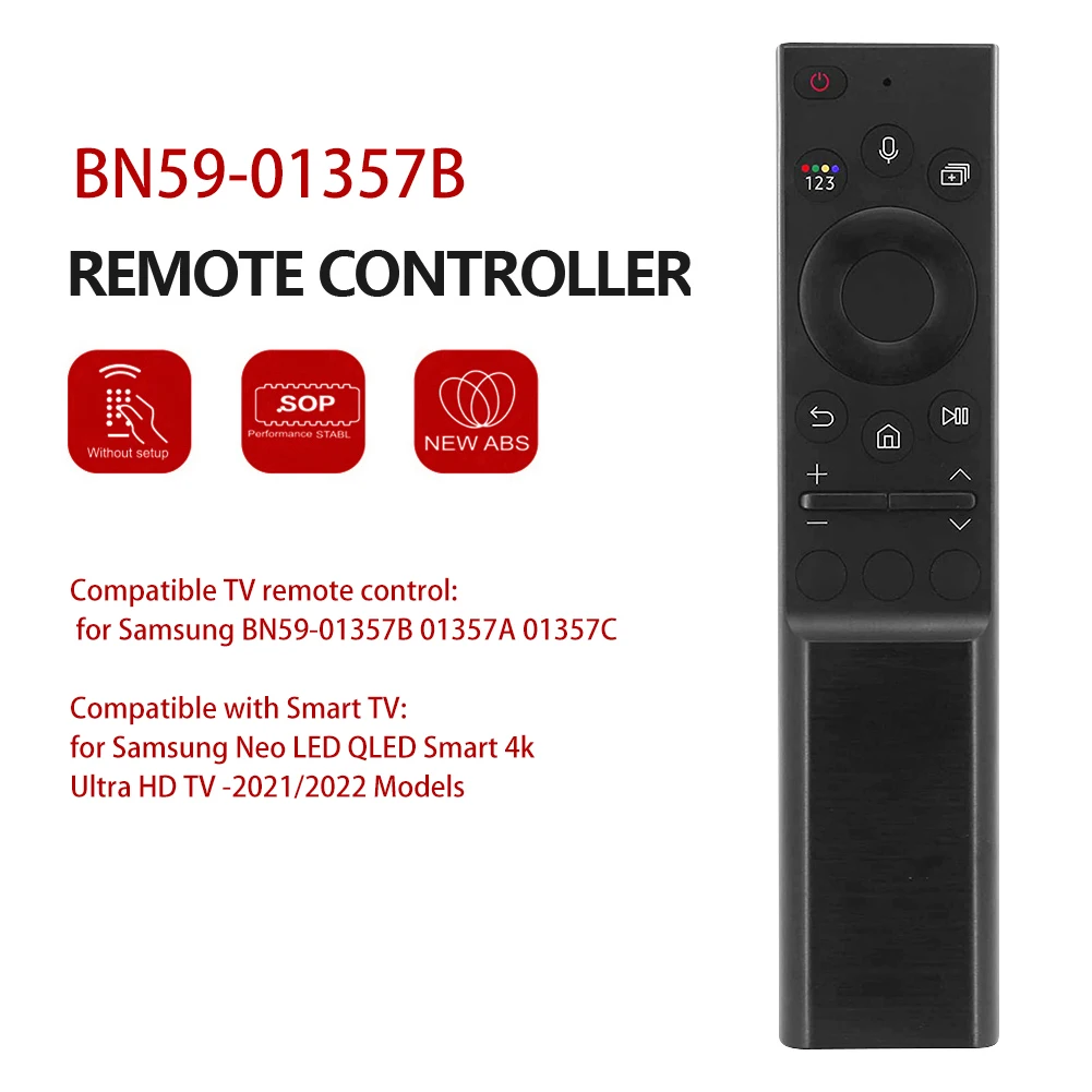 

TV Wireless Controller with Voice Control Infrared Replacement Parts Bluetooth-compatible for Samsung BN59-01357B 01357A 01357C