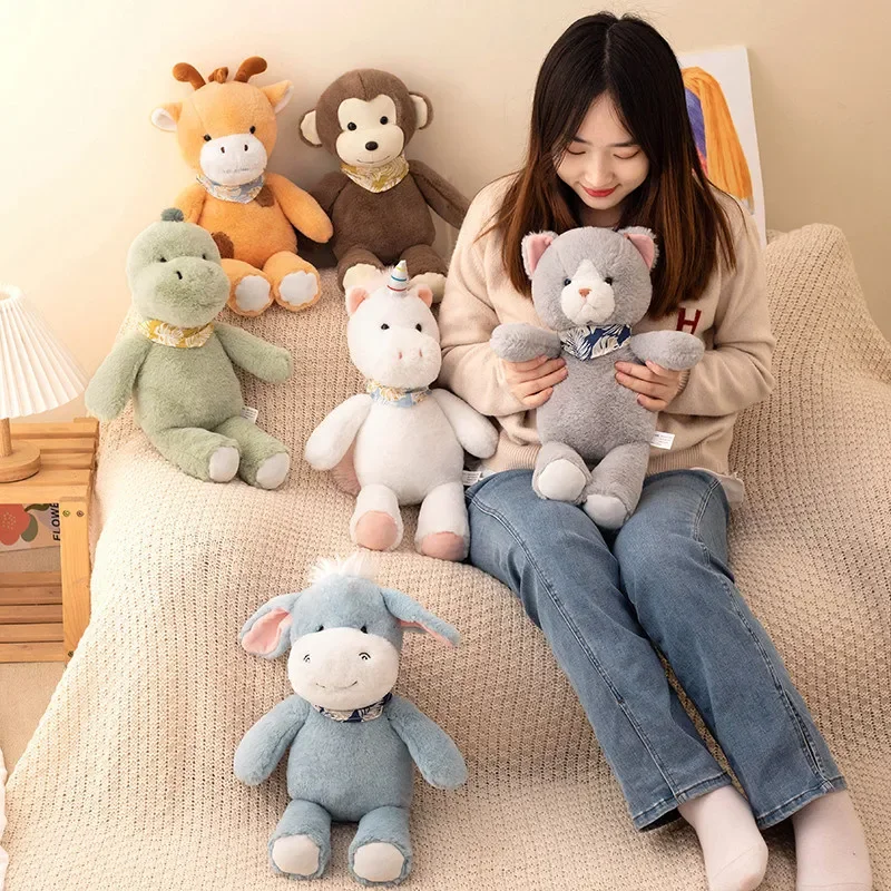 40 см коллекция мультяшных животных плюшевые игрушки мягкий милый единорог олень