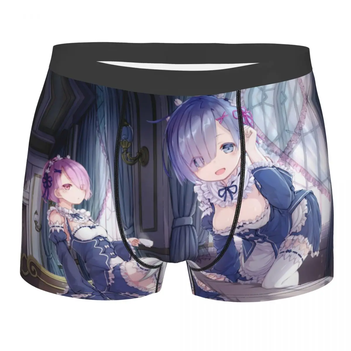 

Re Zero Anime Natsuki Subaru Rem Ram Girls Maid Cute Underpants Breathbale Panties Man Underwear Comfortable Shorts Boxer Briefs