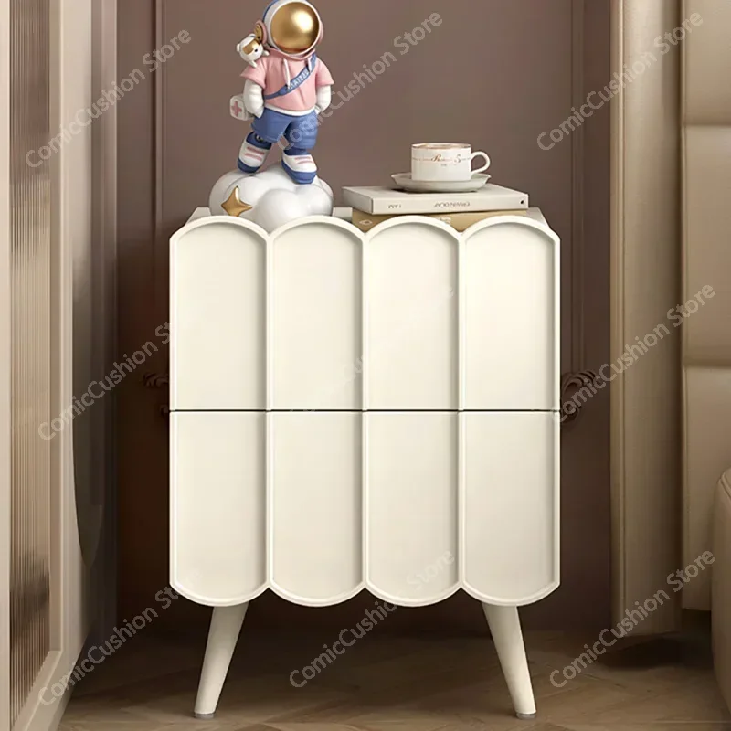 Современный ночной столик для спальни эстетичная белая деревянная ночная