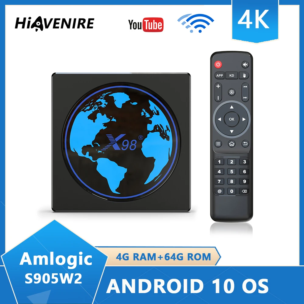 

X98 Mini Android TV Box Amlogic S905W2 Android 11 4G 64GB Smart TV Box Support AV1 Wifi BT 4K Youtube Set Top Box Media Player