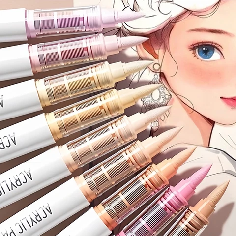 Акриловые маркеры Pro Color Art, 9 цветов для творчества — изображение продукта