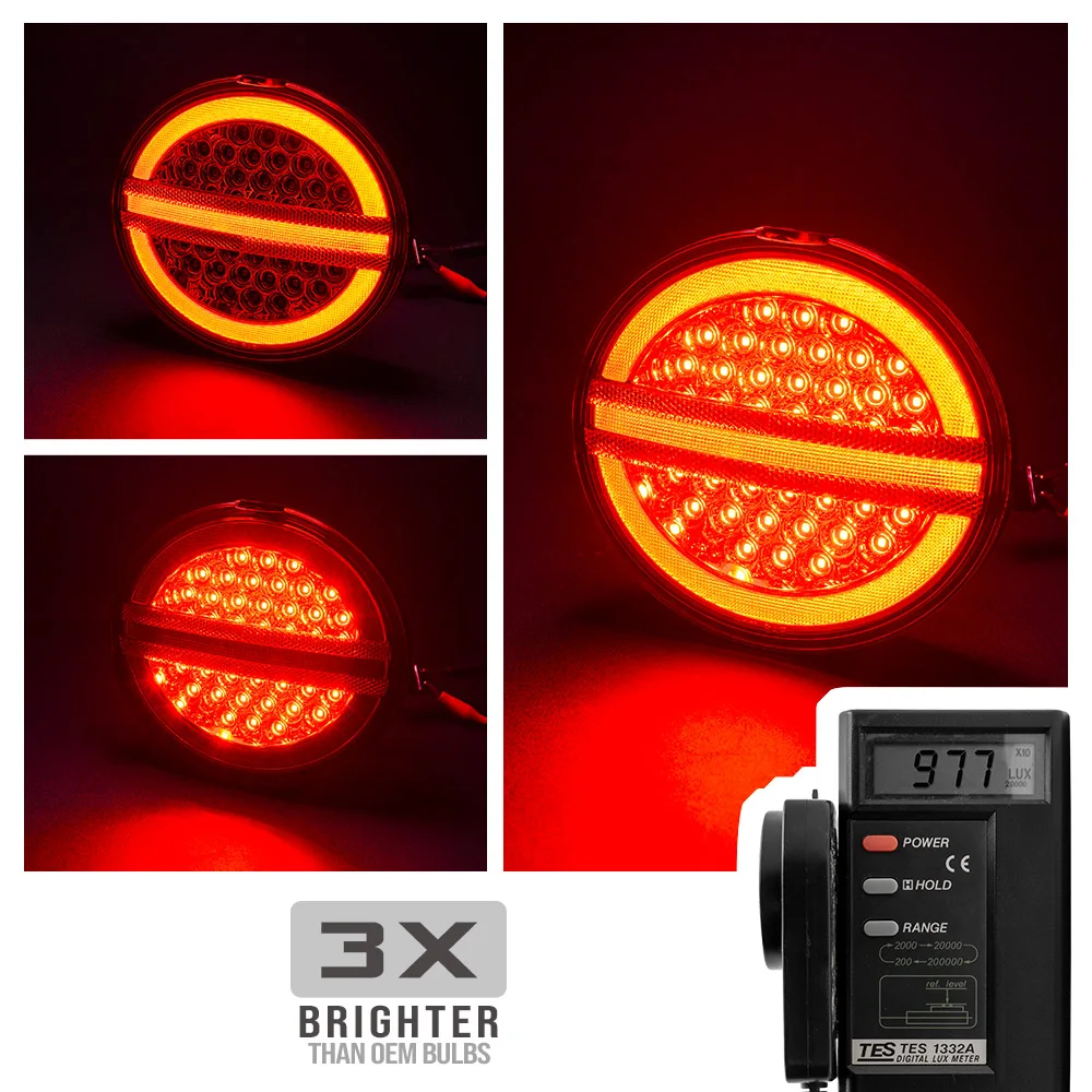 4x для Chevrolet Corvette C6 Coupe 2005-2013 комплект светодиодных задних фар в сборе 3-в-1