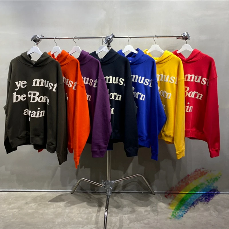Ye Must Be Born Again Hoodie 1:1 Top Version Kanye West Sweatshirts Foam Letter KIDS SEE Ghosts Pullovers CPFM