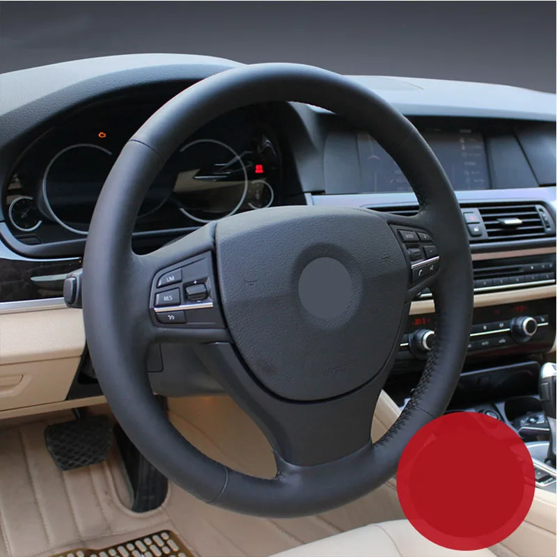 

DIY Hand-stitch Premium Leather Car Steering Wheel Cover for BMW 7 Series 730 740 745 750 760 F01 F02 Auto Interior Accessories