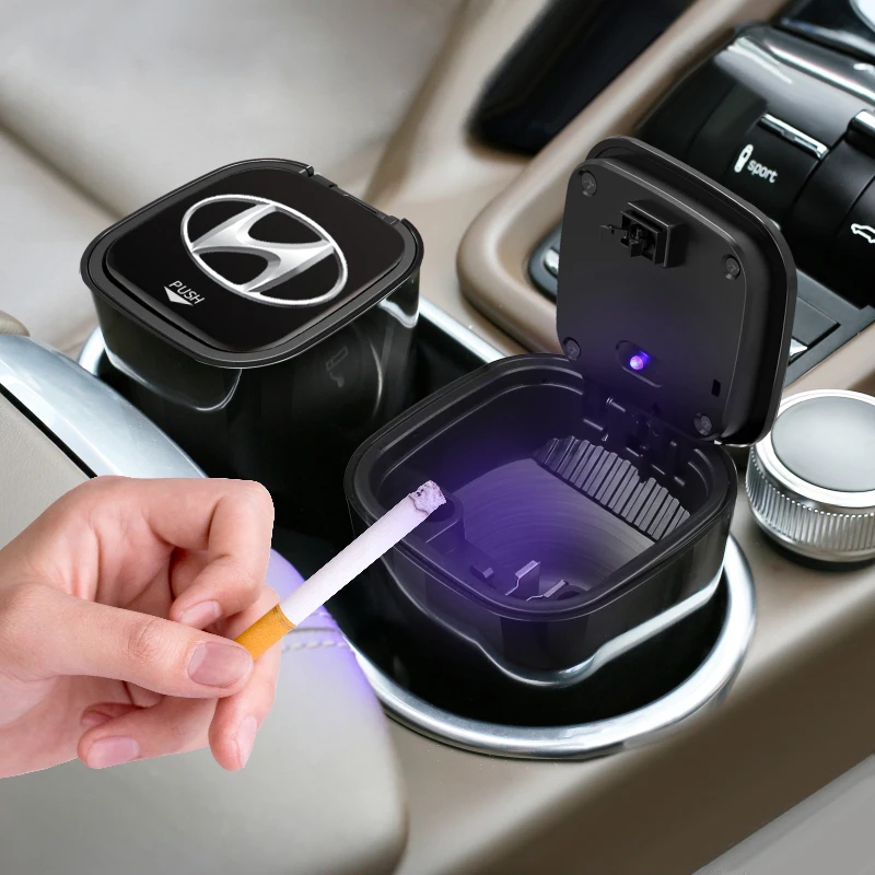 Пепельница автомобильная со светодиодными лампами и логотипом оригинальная