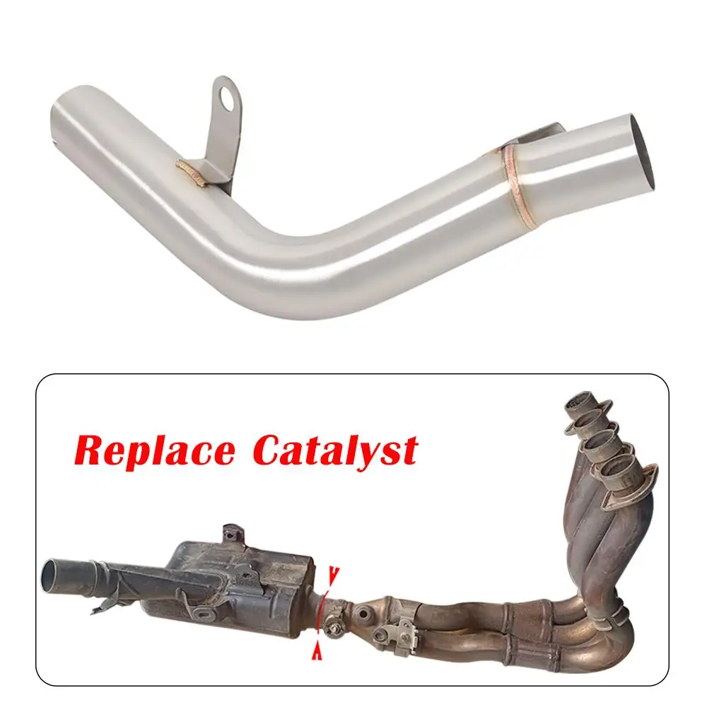 

Replace Catalyst For SUZUKI GSXR600 750 2011-2022 Motorcycle Exhaust Mid Link Pipe Muffler Escape Stainless Steel Connect Tube