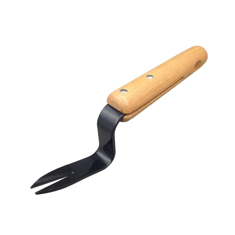 

2 Style Manual Weeding Fork Transplanting Fork Wood Handle Pull Grubber Digging Lightweight Garden Trimming Tool