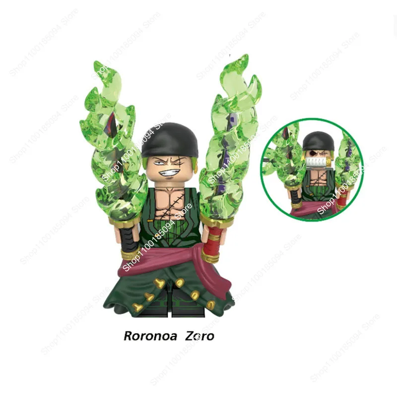 Горячие игрушки новые строительные блоки ONE PIECE Monkey D Luffy Roronoa Zoro Sanji Sabo серебряные