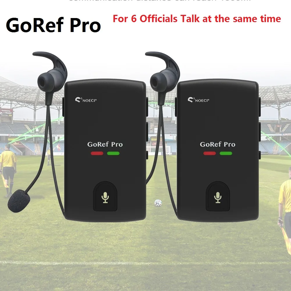 Фото NOECI GoRef Pro Football Referee Intercoms 1500M 6-Ways Bluetooth 5.4 Duplex Talking Профессиональный футбольный домофон такой же, как FBIM №1