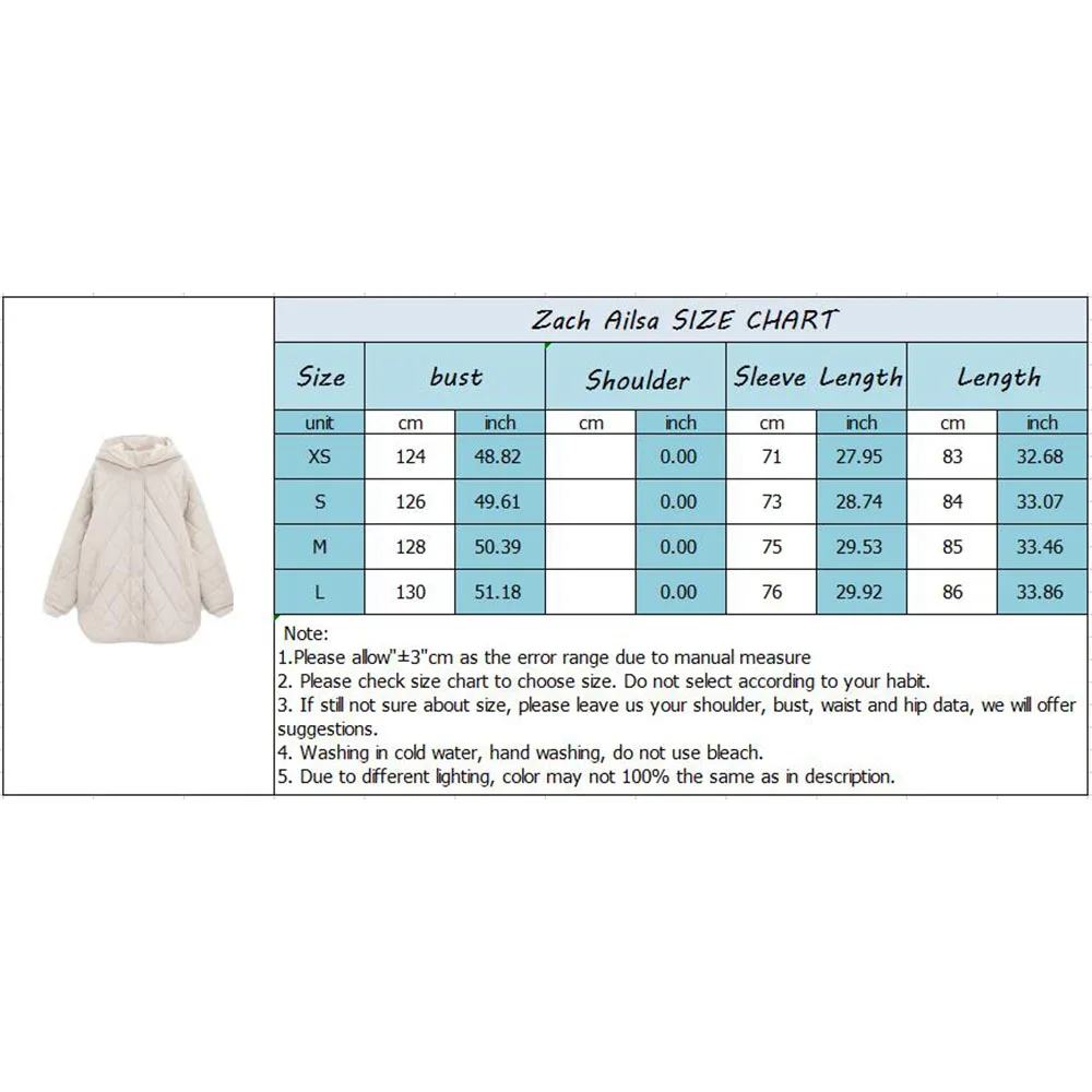 Autumn and winter new fashion women's solid color all-match hooded loose mid-length cotton coat coat