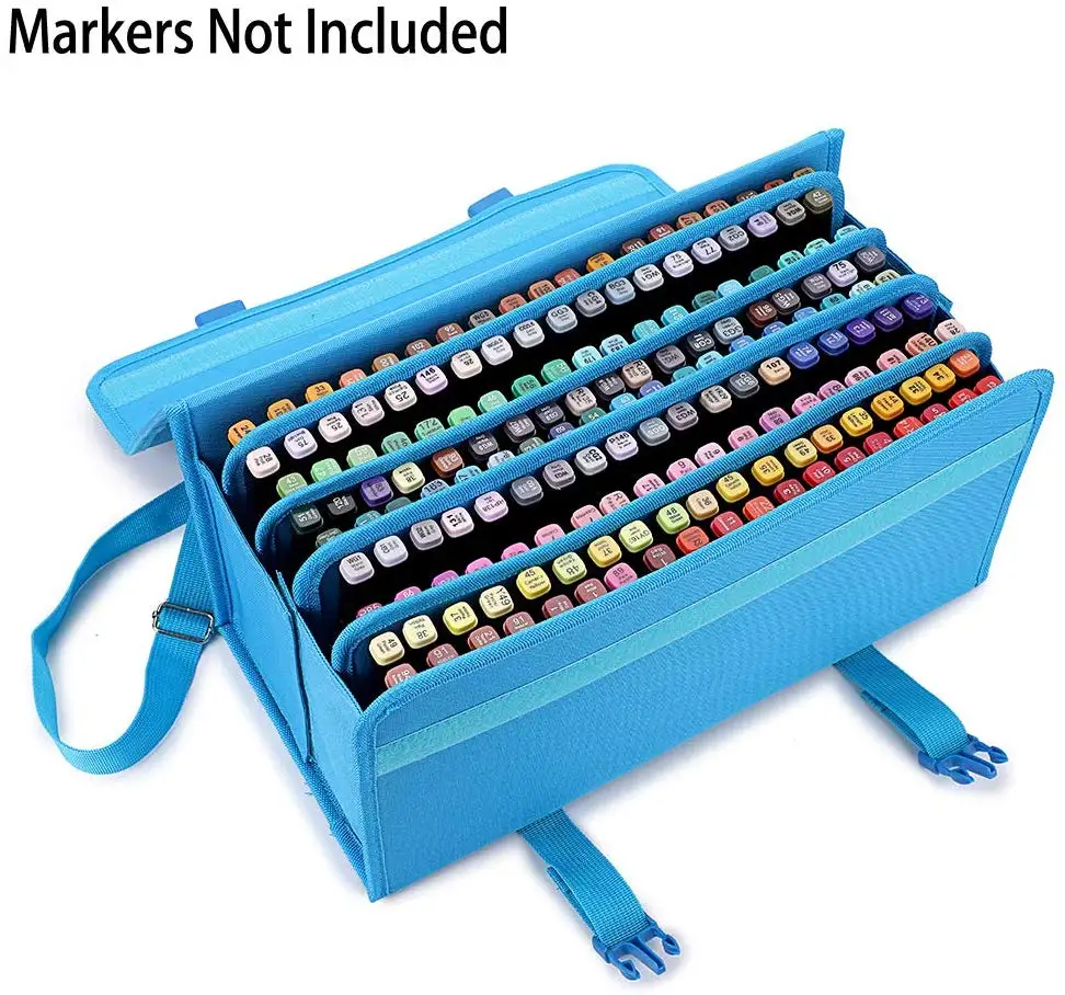 

Marker Case, New 80/120/171 Slots Markers Carrying Bag Holder for Alcohol Marker and Art Sketch Marker, Permanent Paint Marker