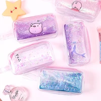 pencil case girl heart oil large capacity storage bag cosmetic bag transparent pencil case pencil case stationery