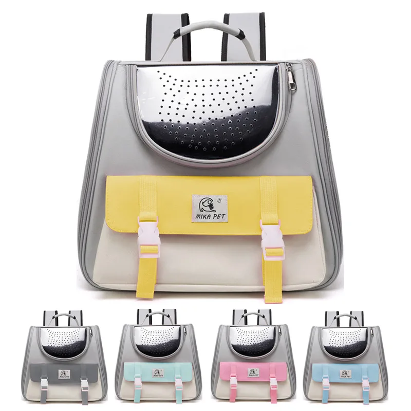 

Breathable Pet Cat Carrier Backpack Large Capacity Cat Dogs Carrying Bag Folding Pet Chest Portable Outdoor Travel Pets Carrier