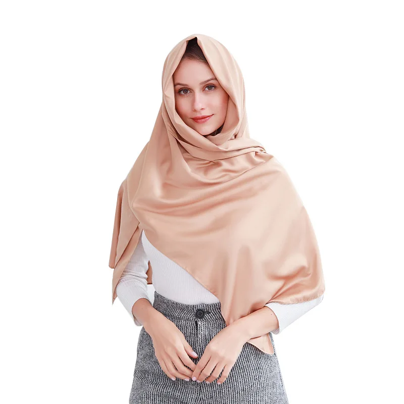 

DANKEYISI Pure Color New Fashion Women Silk Scarves High Quality Silk Scarf Lady Long Scarf Luxury Design Bandana Shawls Hijab