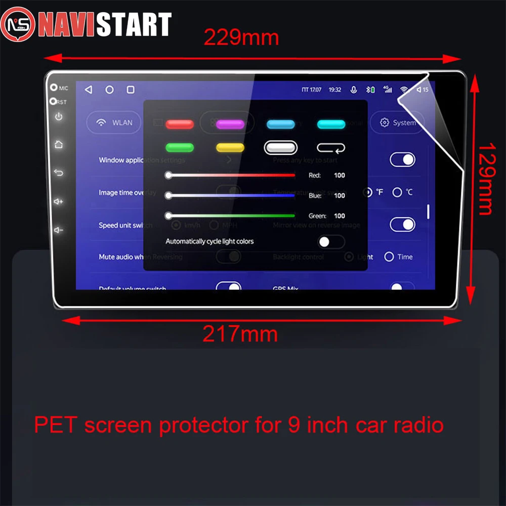 NAVISTART 9 X 10 1 Дюйма Защитная Пленка Из Закаленного Стекла Для Радио