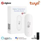 Умный датчик температуры и влажности Tuya ZigBee3.0, голосовое управление, интеллектуальное соединение, питание от аккумулятора, поддержка Alexa Google Home