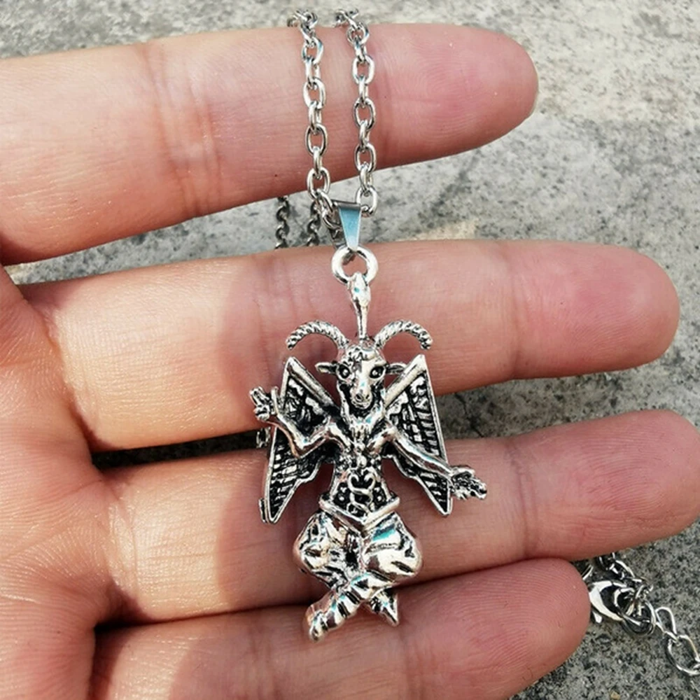 

Baphomet Necklace-Occult Left Hand Path Seal of Baphomet Satanic Goat of Mendes