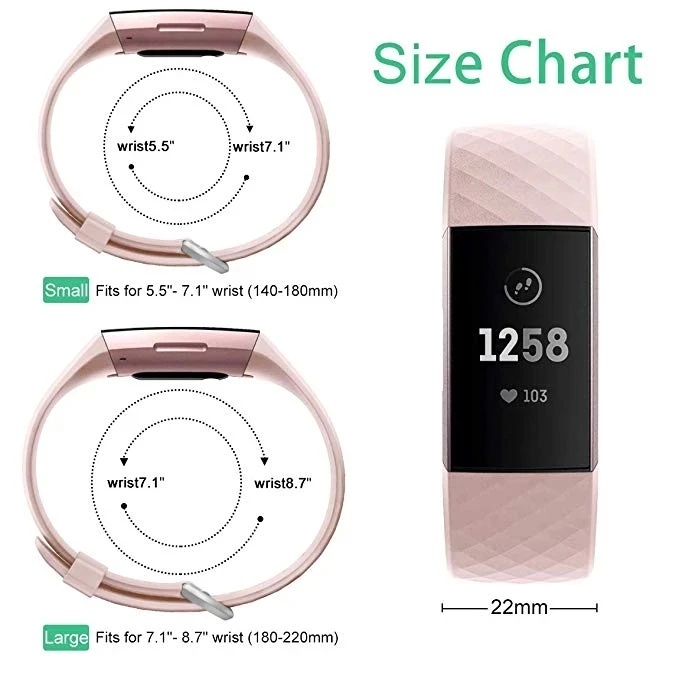 Silicone Strap For Fitbit Charge 4 Strap With TPU Full Screen Protector Case Replacement Watchband For Fitbit Charge 3 Strap