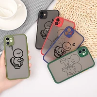 funny person stick figure phone case for honor 50 20 pro 20s 8x 8s matte cover for huawei y7 y9 prime y6 pro y5 y6p y8p y7a case