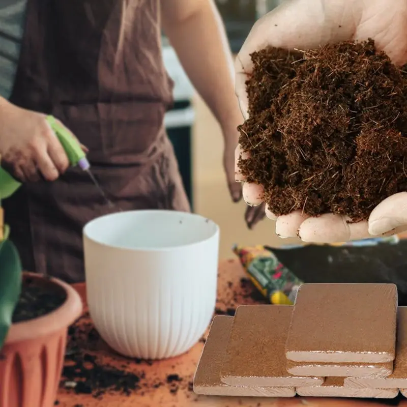 Фото Coir пеллетная почва из кокосового волокна, пеллетка из кокосового волокна, питательная почва, легкое растение, сжатая основа, Кокосовая пеллетка, почва, цветы, овощи №4