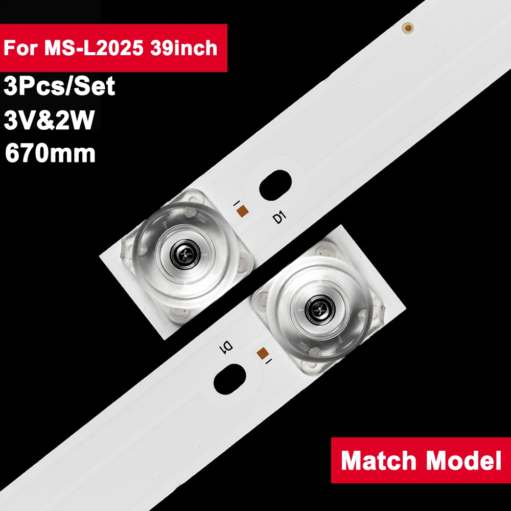 3PCS Backlight TV Strip LED For MS-L2025 V2 7LED EX-39HT001B HLED39R403BT2 H39D8000Q 39CE2715 39CE2715A1 LND4220 MS-L2025 V2