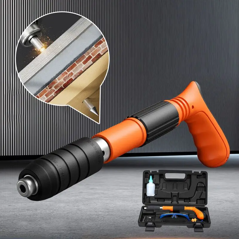 

2023 Woodworking And Decoration Integrated Air Nailer Nail Gun Home DIY Installation Wall Fastener Rivet Gun Manual Tools
