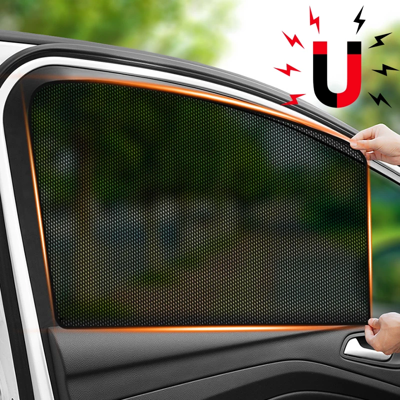 

Car Side Windows Sunshade 5D Carbon Mesh Summer Sunscreen Heat Insulation Curtain Cover Car Sun Visor Shield Sun Shade