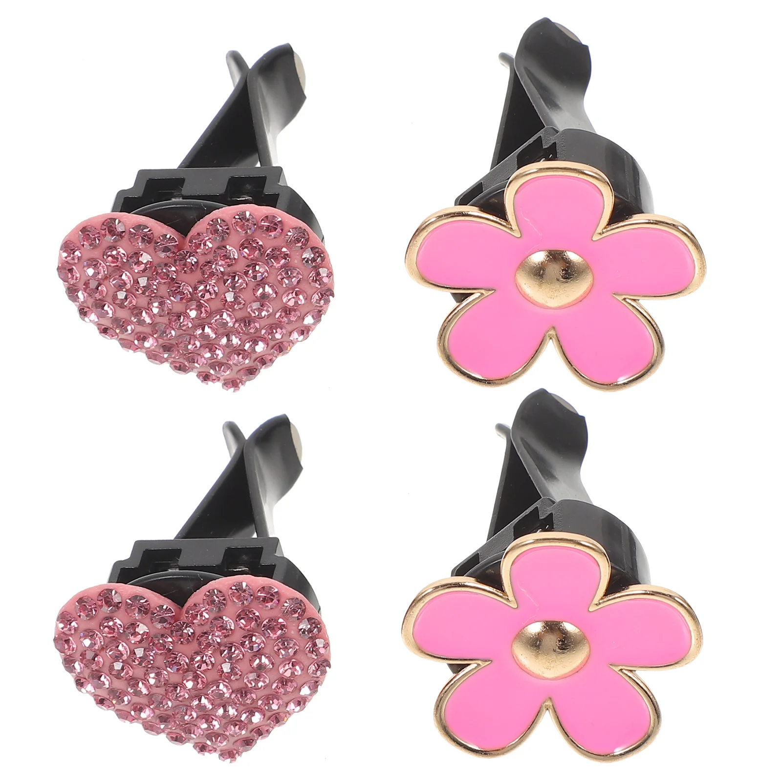 4-częściowy klips do aromaterapii z wylotem powietrza Dekoracje samochodowe dla kobiet Odświeżacz Kwiaty Dyfuzor Klipsy Deska rozdzielcza Stop