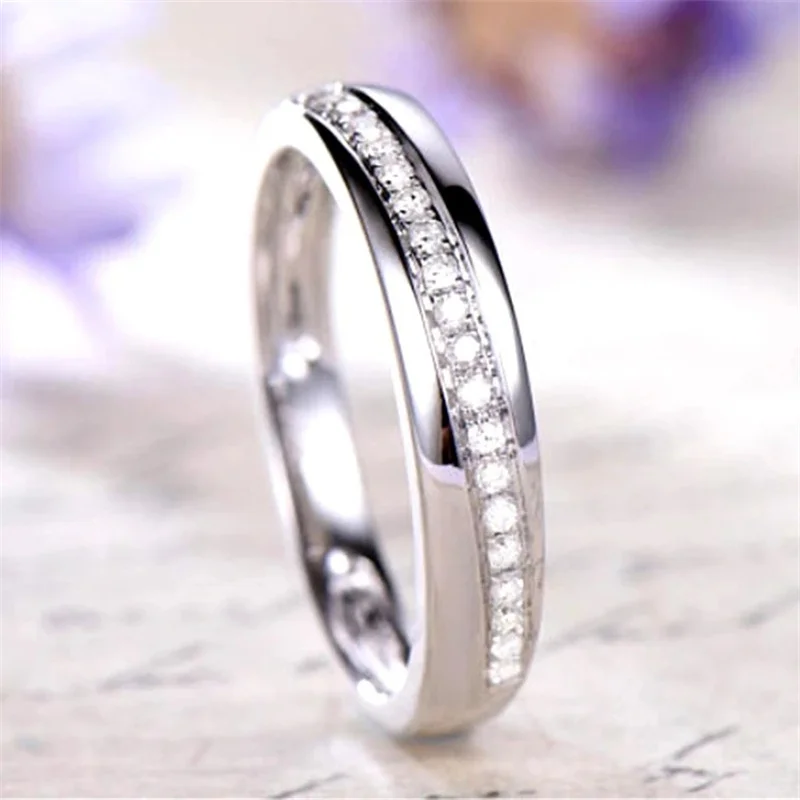 

S925 Silver New Fashion Diamond Ring for Women Simple Japanese and Korean Index Finger Full Diamond Silver Ring Jewelry