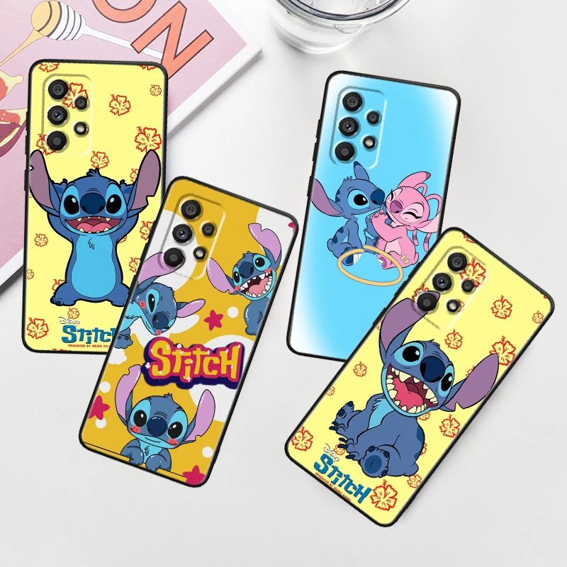 

Disney Art Stitch Angel Hot For Samsung Note 20 10 Ultra Plus A31 A8 A14 J6 A12 A5 A70 A7 A34 A25 A04 A24 5G Black Back
